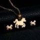 48 Pillangó - Karácsonyi rozsdamentes acélból készült ékszer szett fél fülbevalók medál nyaklánc nők