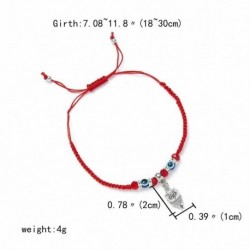 10-Bagoly - Szerencsés piros kötél kék gonosz szem kristály gyöngyös karkötő karperec varázsa kézzel készített
