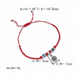 12-rózsa virág - Szerencsés piros kötél kék gonosz szem kristály gyöngyös karkötő karperec varázsa kézzel