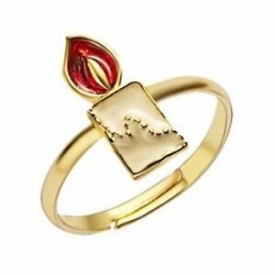 * 12 karácsony - Zománc strassz karácsonyfa gyűrűk ujj harang női gyerekek party ékszer ajándék