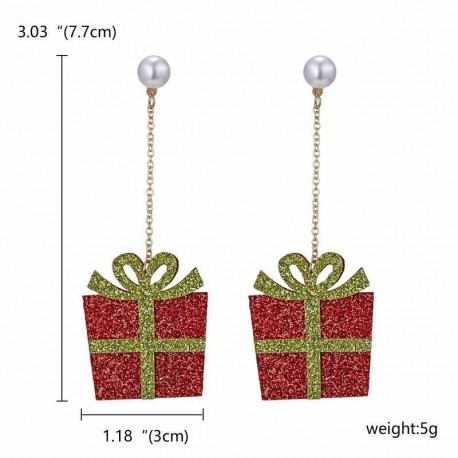 Rajzfilm karácsonyi harang - Karácsonyfa Mikulás zománcozott horog fülbevaló lóg Xmas ékszer ajándék