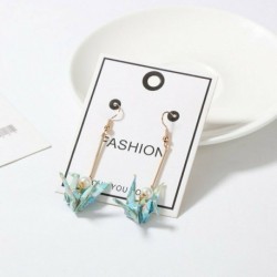 Kék - Divat Zephyr daru horog fülbevaló csepp dangle Stud romantikus női ékszer karácsony