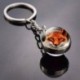 Róka * 3 - Kedves Animal Fox kulcstartó dupla oldalú üveggömb kulcstartó unisex ékszer karácsony