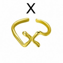 X betű - Arany AZ 26 betű Kezdő név gyűrűk Ujjával állítható nyitott party ékszer karácsony