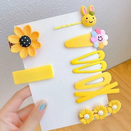 9db Nyúl - 9db / készlet napraforgó pillangó akril hajtűvel hajtű lány haj fejdísz karácsony