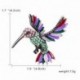 16-színes kolibri - Állati madár kristály gyöngy zománc bross tű hajtóka fesztivál party ékszer karácsony