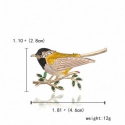 6-sárga - Állati madár kristály gyöngy zománc bross tű hajtóka fesztivál party ékszer karácsony