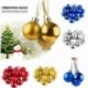 Piros - 24PCS 3 cm-es karácsonyfa karácsony gömbdíszek Baubles Party esküvői dísz!