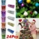 Piros - 24PCS 3 cm-es karácsonyfa karácsony gömbdíszek Baubles Party esküvői dísz!