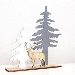 Elk levél nélkül - Elk Xmas fa fa díszek otthoni kert dekoráció karácsonyi party barkács kézműves
