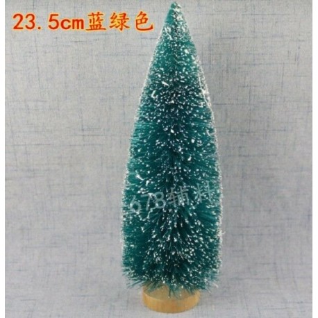 Sötétzöld-23,5 cm - Mini Sisal palackkefe karácsonyfa hófagy Santa Village Putz ház szia