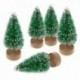 Sötétzöld-23,5 cm - Mini Sisal palackkefe karácsonyfa hófagy Santa Village Putz ház szia