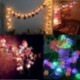 Zöld - 20 LED-es húrfényes tündérlámpa esküvői party függöny rattan labda karácsonyi dekoráció 2,2m