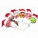 6db - 6 / 30db Mini Mikulás sapka karácsonyi party Xmas Decor Holiday Lollipop Top UK