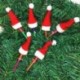 6db - 6 / 30db Mini Mikulás sapka karácsonyi party Xmas Decor Holiday Lollipop Top UK