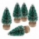 Fehér-6 cm - 5X Mini Snow Frost karácsonyfa Mikulás falu Putz Ház Sisal palack kefe szia