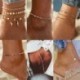 * 15 Ezüst 5Db / Set Infinity C ... - Nő divat boka Boho gyöngyök bokalánc karkötő láblánc strand ékszerek