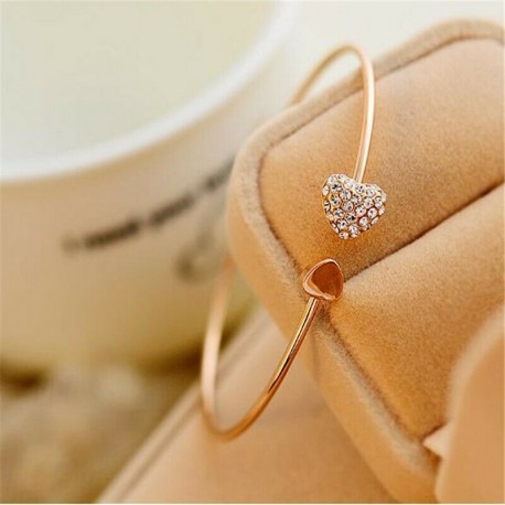 * 1 - Divat női arany / ezüstözött LOVE karkötő ékszer báj mandzsetta karperec ajándék