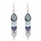 * 14 - Vintage Boho etnikai bojt fülbevalók türkiz gyöngyökkel horog női füllengő ajándék