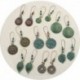* 14 - Vintage Boho etnikai bojt fülbevalók türkiz gyöngyökkel horog női füllengő ajándék