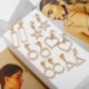 10 arany gyöngy fülbevaló - Divat Boho kerek fülbevalók női fém geometriai gyöngy fülbevalók ékszerek