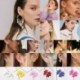 10 arany gyöngy fülbevaló - Divat Boho kerek fülbevalók női fém geometriai gyöngy fülbevalók ékszerek