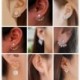 10 arany gyöngy fülbevaló - Divat Boho kerek fülbevalók női fém geometriai gyöngy fülbevalók ékszerek