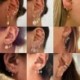 5db Crystal Hold szett - Divat női kristály klip fül mandzsetta Punk Wrap porc Stud fülbevaló ékszerek