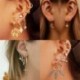 5db Crystal Hold szett - Divat női kristály klip fül mandzsetta Punk Wrap porc Stud fülbevaló ékszerek