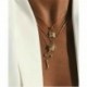 * 32 Arany szerpentin szűz ... - Női Boho többrétegű choker hosszú lánc állítás nyaklánc medál ékszer ajándék
