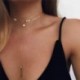 * 62 Ezüst természetes héj lánc ... - Többrétegű női női ötvözet kulcscsont choker nyaklánc bűbáj lánc ékszerek