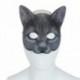 3 - UK_ Életszerű macska fél arcvédő takaró Halloween Cosplay Party Prop segédprogram