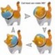 Fekete fehér csík - UK_ CUTE ARCBORÍTÓ KÖZÖS MACSKA MINI MODELL FIGURA DÍSZ MIKRO TÁJ DEKOR S