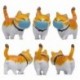 Fekete fehér szív csík - UK_ CUTE ARCBORÍTÓ KÖZÖS MACSKA MINI MODELL FIGURA DÍSZ MIKRO TÁJ DEKOR S