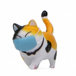 3-színű - UK_ CUTE ARCBORÍTÓ KÖZÖS MACSKA MINI MODELL FIGURA DÍSZ MIKRO TÁJ DEKOR S