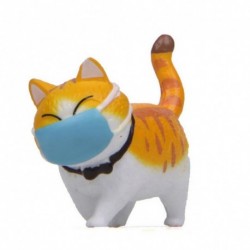 Sárga Fehér - UK_ CUTE ARCBORÍTÓ KÖZÖS MACSKA MINI MODELL FIGURA DÍSZ MIKRO TÁJ DEKOR S