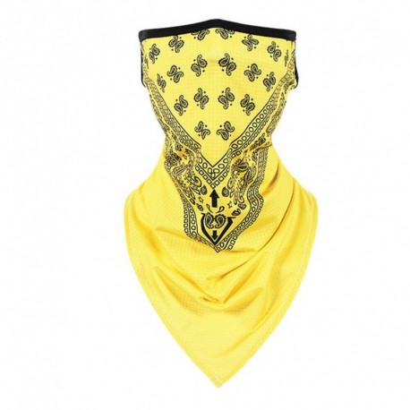 Sárga - LT_ Nyári légáteresztő nyakvédő arccső Bandana sálhuzat fülhurok Balac