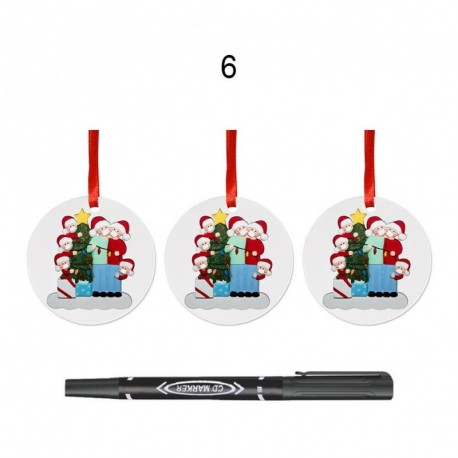 6. - LT_ UK_ 3db Hóember karácsonyfák arcborítással Kerek Xmas Fesztivál Penda