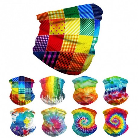 BXHA040 - LT_ FT- DI- Man Woman Digital Print Dust Proof Anti-Droplet Face Cover Headban Headban