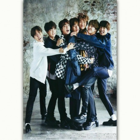 45 x 61cm-es BTS csoportképes vászon poszter - KPOP - BTS - Bangtan Boys - H913