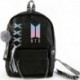 Fekete hátitáska - Wings album logóval - KPOP - BTS - Bangtan Boys
