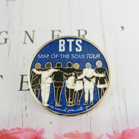 BTS csoportképes - MAP OF THE SOUL kitűző - KPOP - BTS - Bangtan Boys