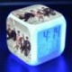 BTS csoportképes - Színváltós LED ébresztőóra naptárral és hőmérővel - KPOP - BTS - Bangtan Boys - 9
