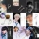 Ezüst színű fülbevaló - kereszt alakú dísszel - KPOP - 24