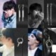 Fekete színű kör alakú fülbevaló - KPOP - 44