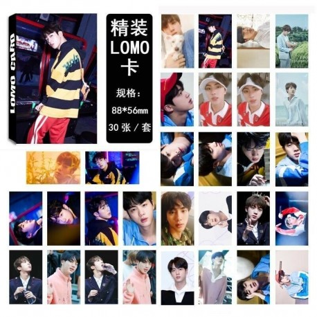 JIN 4. verzió - 88 x 56mm-es 30db-os fotó szett - LOMO kártya - KPOP - BTS - Bangtan Boys