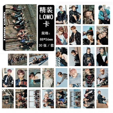 BTS 7. verzió - 88 x 56mm-es 30db-os fotó szett - LOMO kártya - KPOP - BTS - Bangtan Boys