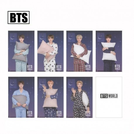 WORLD OST verzió - 85 x 54mm-es 8db-os BTS fotó szett - LOMO kártya - KPOP - BTS - Bangtan Boys