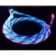 C típusú kék - Áramló LED világít USB szinkron töltő adatkábel töltőkábel C típusú telefonhoz