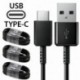 2X fehér Type-C kábel - 1 / 5X USB-kábel, C típusú töltőkábel Samsung Galaxy A8   S9 S8 plus   8. megjegyzéshez 9